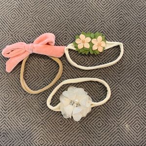 NWOT Set of 3 Flower/Bow Headbands